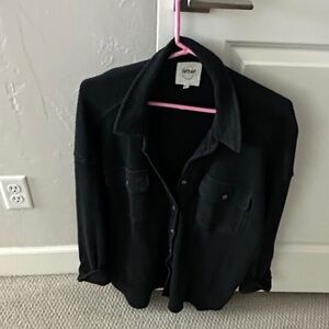 Aerie women Black waffle Top